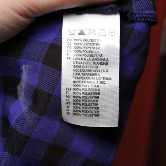 H&M Blue Plaid Blouse - Picture 12 of 13